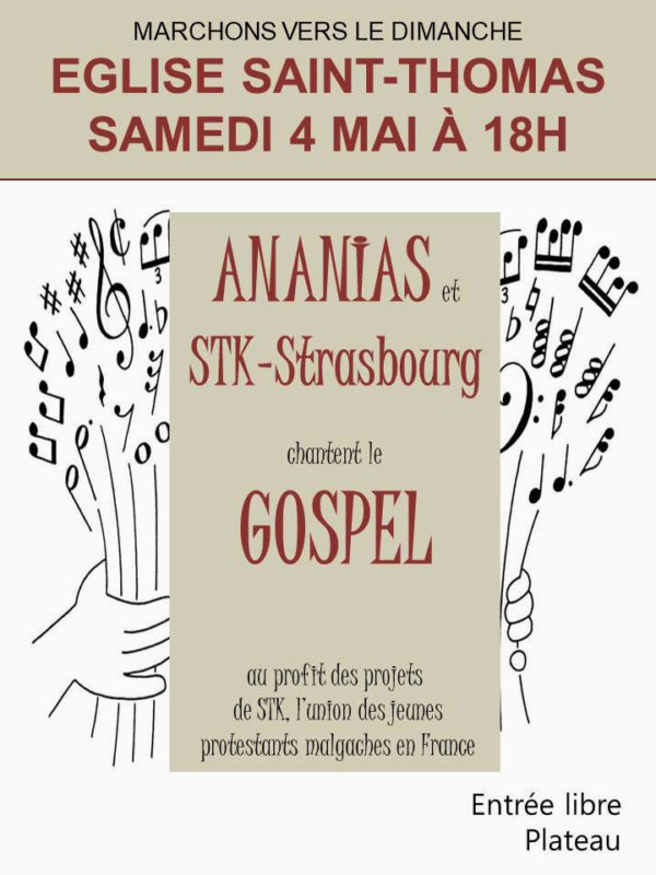 Concert de Gospel à l'église Saint-Thomas 4 mai 2019