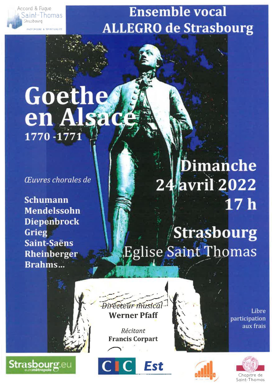 Concert "Goethe à Strasbourg" par l'ensemble franco-allemand Allegro
