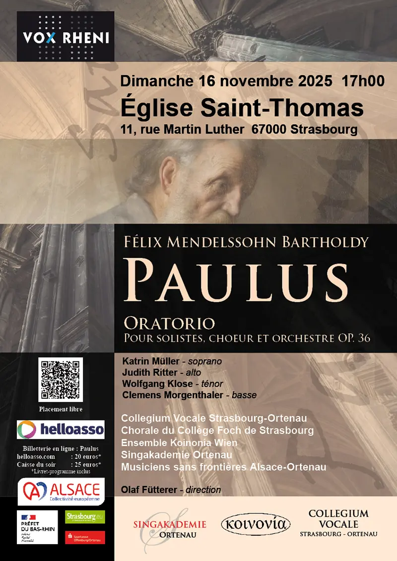 Concert Paulus 16 nov 2025 Saint-Thomas Strasbourg