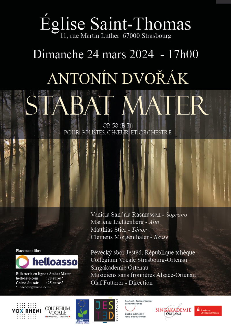 Concert Stabat Mater Antonin Dvořák Strasbourg
