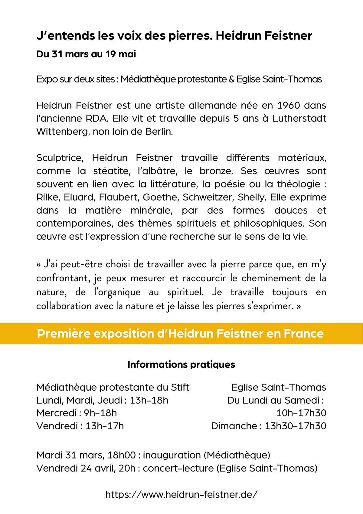 Exposition Heidrun Feistner