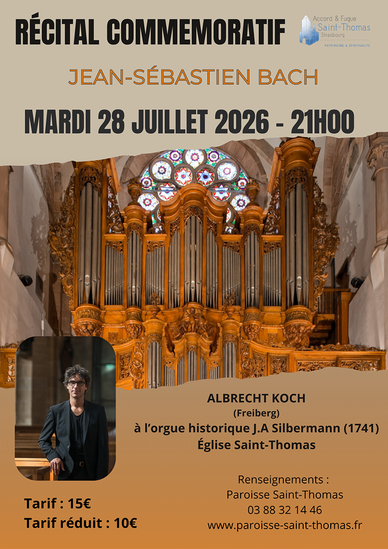 Récital commémoratif JS Bach Strasbourg