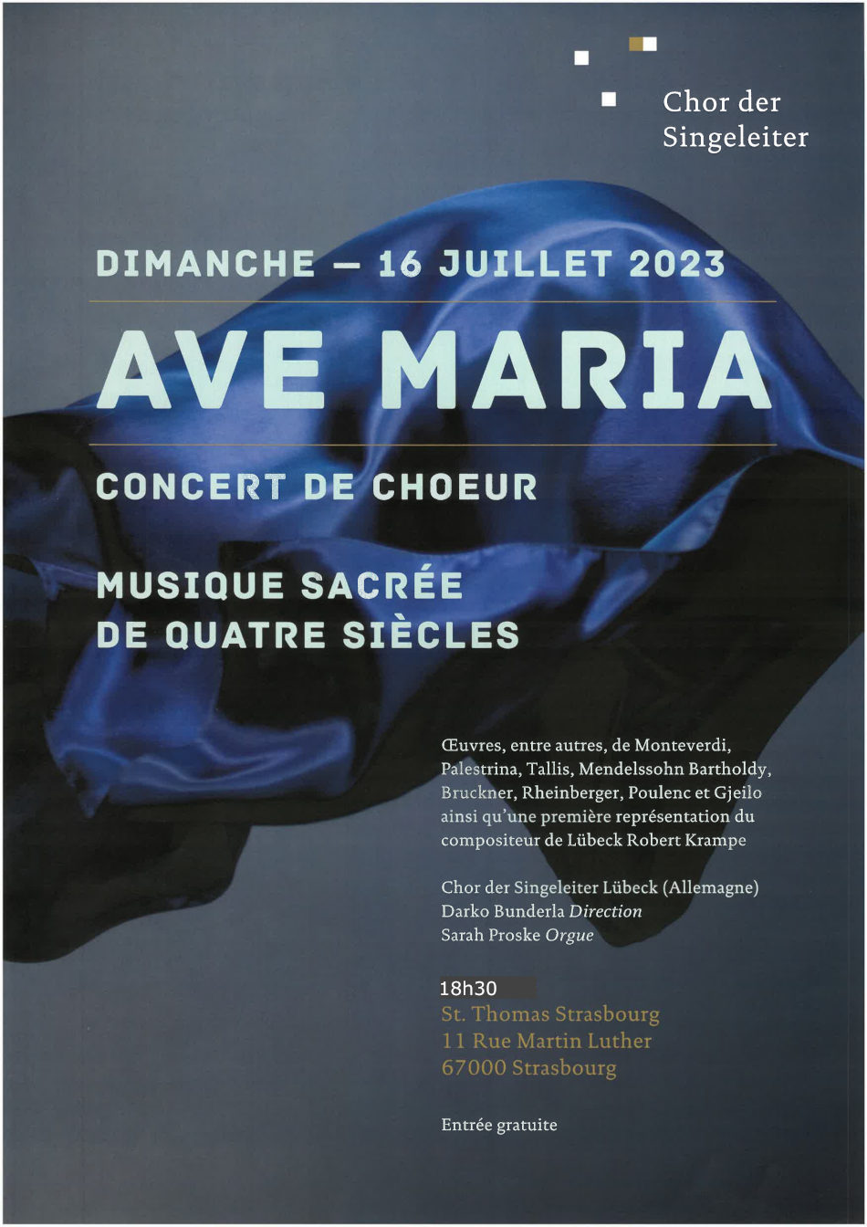 Concert Ave Maria Saint Thomas Strasbourg