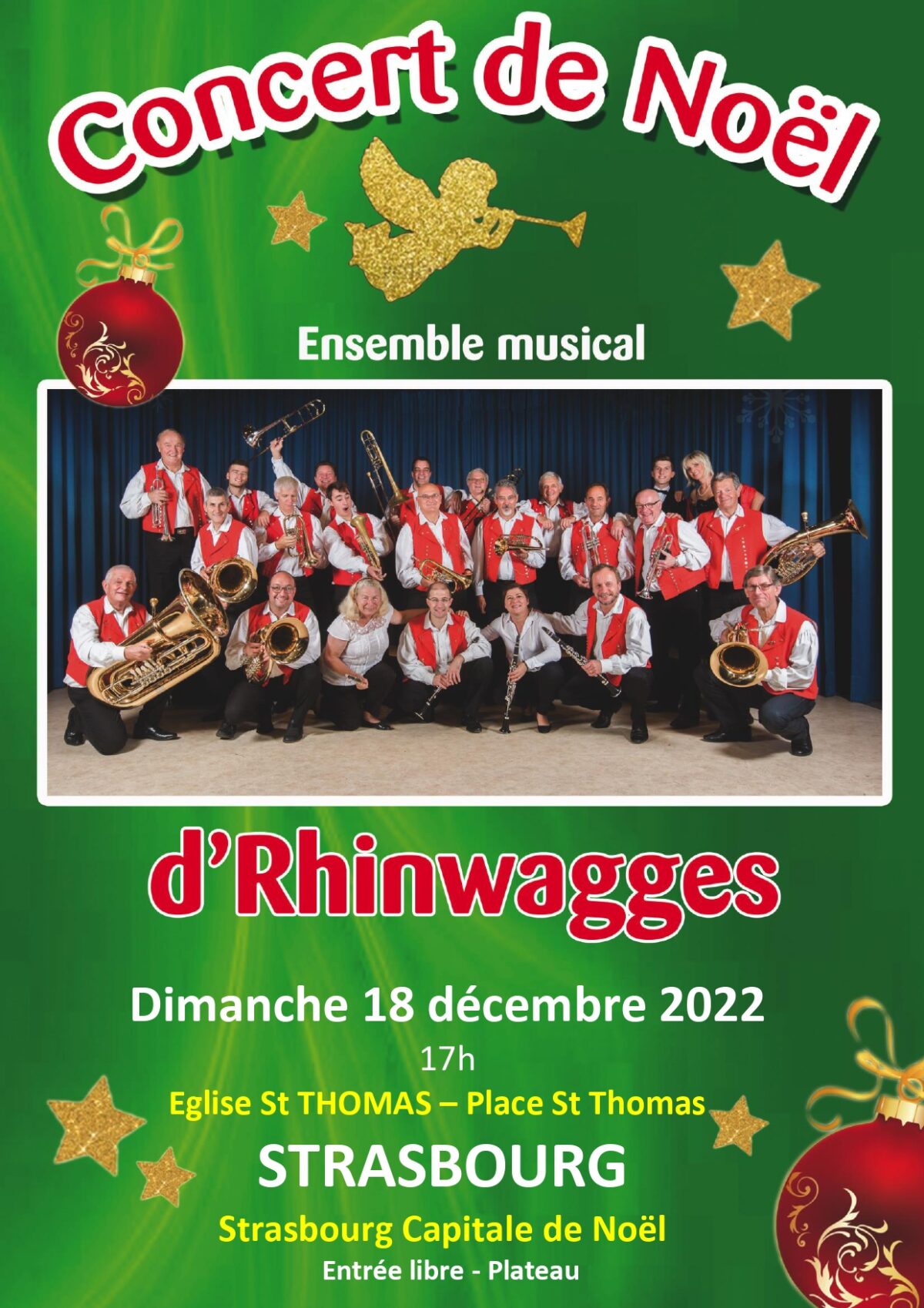 Concert de Noël Strasbourg Saint Thomas d'Rhinwagges