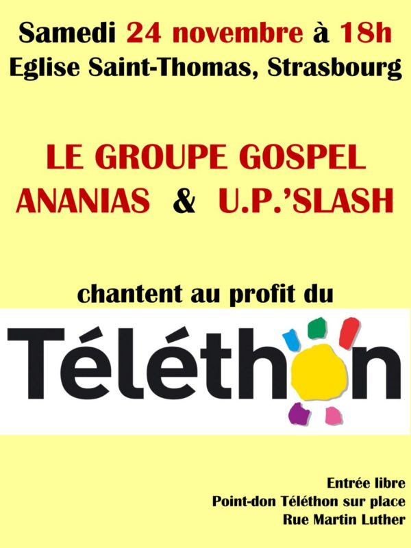 Concert gospel Strasbourg telethon