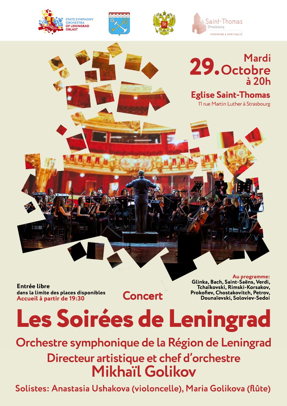 Concert les soirées de Leningrad Saint Thomas Strasbourg